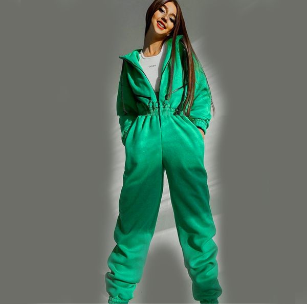 

sports casual women's hooded jumpsuit jumpsuit set, White