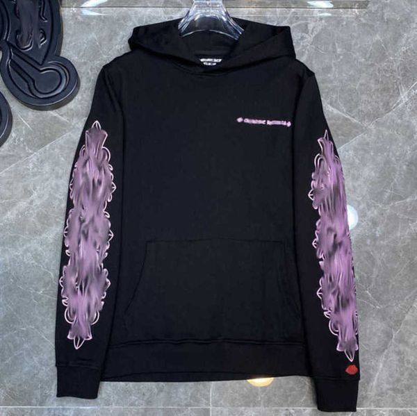 

luxury men's classics jackets hoodies brand ch sweatshirts designers zipper hooded sweater men women casual pullover sanskrit horseshoe, Black;brown