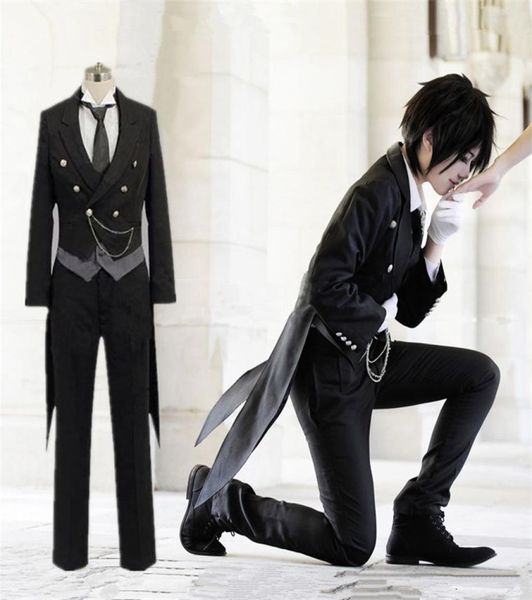 

new anime black butler kuroshitsuji sebastian michaelis cosplay costume uniform outfit halloween costumes for women mens carnival 6910059