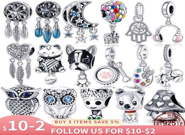 

plata charms of ley 925 silver dream catcher series fit 925 original bracelets pulseira diy 2021 new280p2550127, Golden;silver