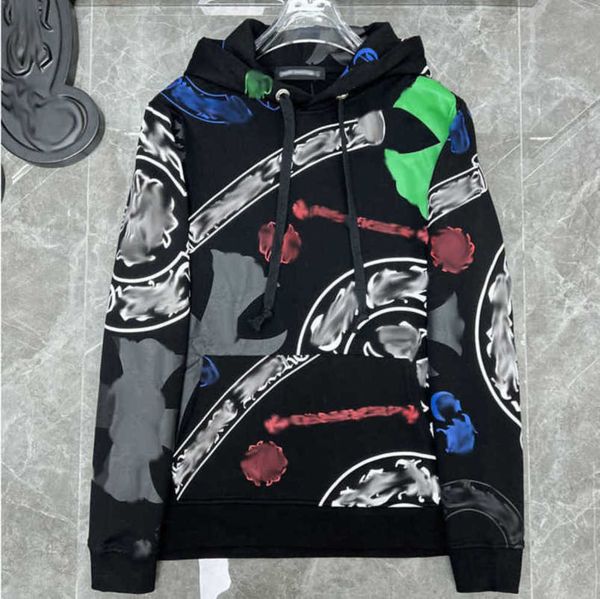 

fashion men's luxury sweatshirts jackets brandch hoodies zipper hooded men women designers sanskrit horseshoe cross pullover sweater ho, Black;brown