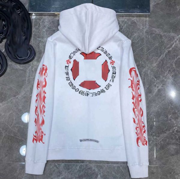 

men's fashion luxury jackets hoodies brandch sweatshirts designers zipper hooded sweater men women casual pullover sanskrit horseshoe h, Black