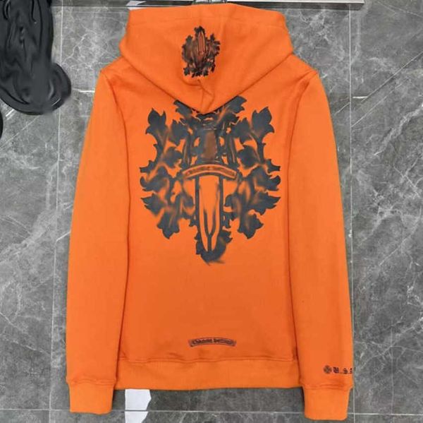 

sweatshirts fashion luxury men's jackets brand ch hoodies zipper hooded men women designers sanskrit horseshoe cross pullover sweater h, Black;brown