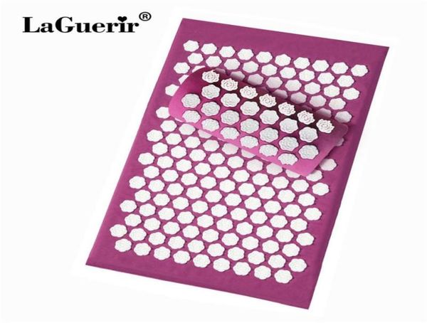 

body massage rose mat acupressure relieve stress back body pain spike mat acupuncture massage yoga mat with pillow massager cx20072708853