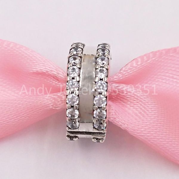 

andy jewel authentic 925 silver beads double lined clip charm clips fits european style jewelry bracelets & necklace 798422c015951202, Black