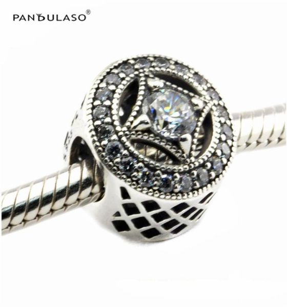 

sparking charm with clear cubic zirconia beads sterling-silver jewelry for woman gift fits p bracelet charms diy europe new love collection7