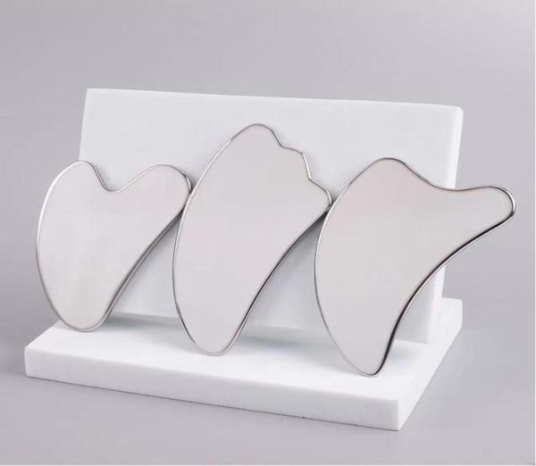

304 stainless steel gua sha facial care tool guasha massage board skin cooling body neck relaxation pain relief health beauty mass4423203
