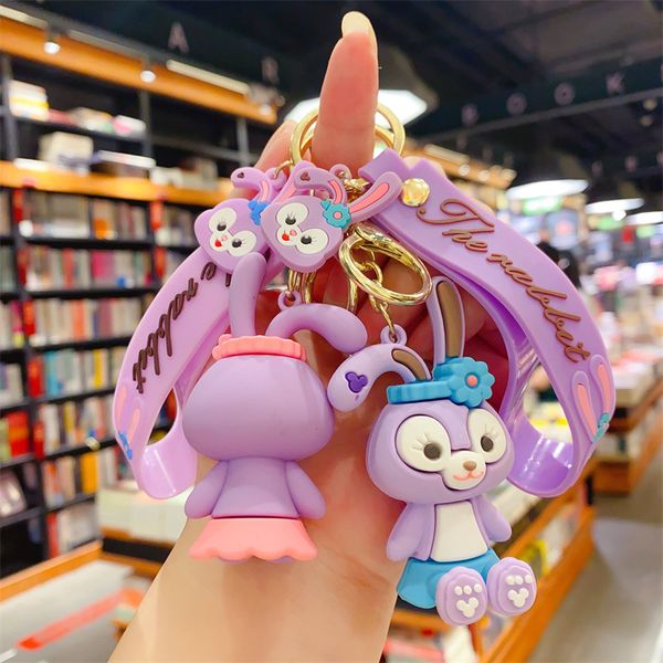 

fashion blogger designer jewelr cartoon dripping glue exquisite rabbit doll keychain mobile phone keychains lanyards keyrings wholesale ys20, Slivery;golden