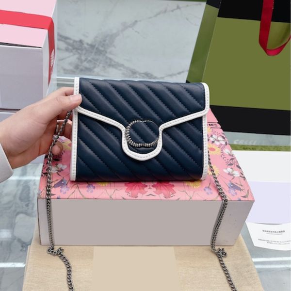 

series chain bag g designer bag womens shoulder bag messenger handbag fashionable metal classic crossbody bag wave pattern quilted leather m