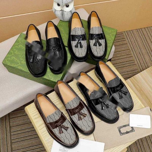 

new men loafers dress shoes classic cowhide mules princetown mens brand trample lazy flat shoes size 38-46, Black