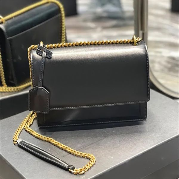 

luxury designer tote flap gold underarm bag straps mens lady genuine leather clutch satchel shoulder sling bags womens metal chain pochette