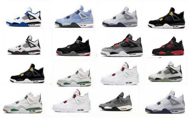 

2023 og jumpman 4 retro men basketball shoes black cat sneakers military white oreo infrared university blue white cement metallic womens sp