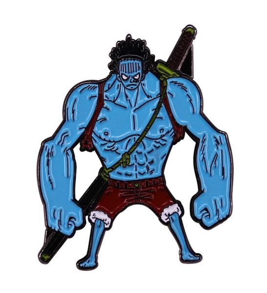 

0ne piece blue nightmare luffy vs gecko moria enamel pin episode 372 anime comic medal brooch accessories6640648