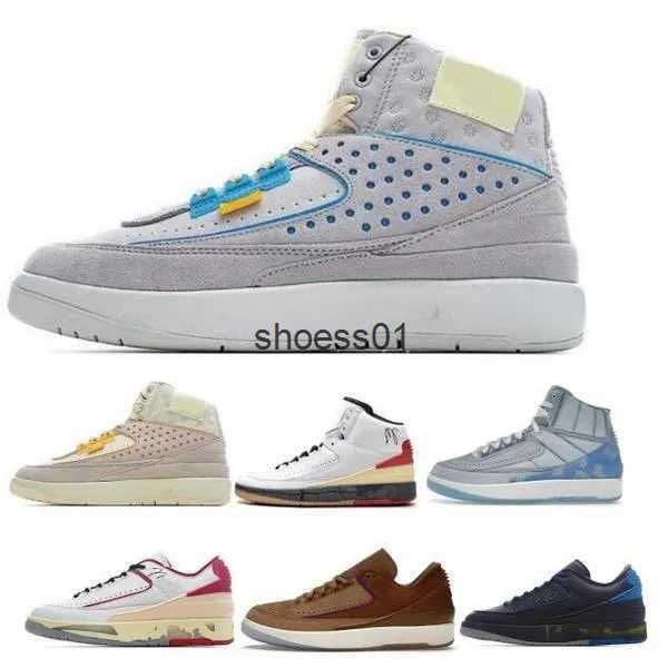 

jumpman 2 union low basketball shoes sp grey fog rattan og a ma maniere airness chicago 2s men outdoor sneakers, Black