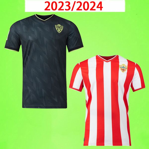 

23 24 ud almeria soccer jerseys 2023 2024 ramazani dyego sousa akieme chumi home away football shirts men uniforms lazaro toure akieme rober, Black;yellow