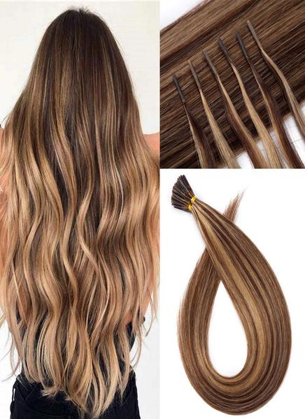 

p427 brazilian i tip hair extension keratin fusion human hair extensions 1gstrands 100 strandsbag 11 colors to choose from 146105132, Black