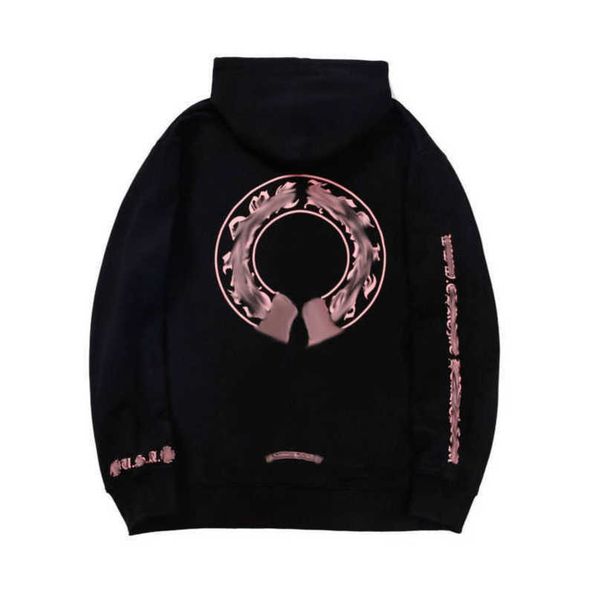 

men's luxury fashion jackets hoodies brand sweatshirts designers zipper hooded sweater men women casual pullover sanskrit horseshoe hoo, Black