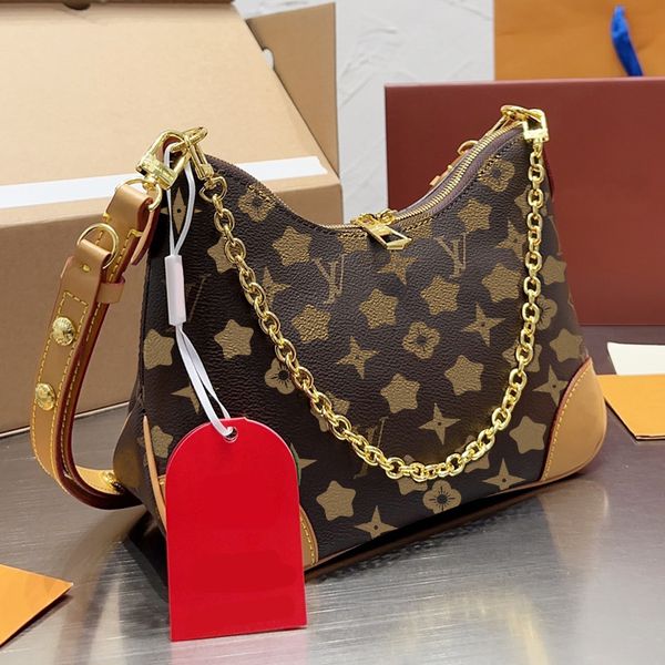 

luxury designer fashion party horn bag shoulder designer wallet m81098 cosmetic half moon law stick underarm handbag crossbody metal chain s