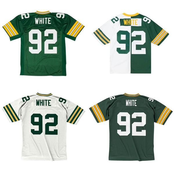 

stitched football jersey 92 reggie white 1993 mitchell & ness retro rugby jerseys men women youth s-6xl, Black;red