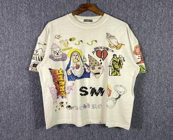 

graffiti t shirt men women tee oversize vintage printed short sleeve real pics2354543, White;black
