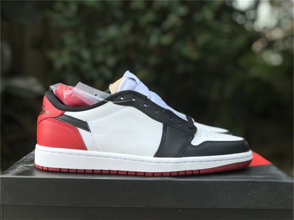 

2023 release 1 low og black toe basketball shoes sail black atmosphere grey white varsity red wmns unc chicago outdoor sneakers with box