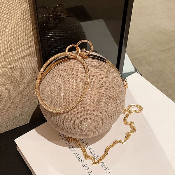 

evening bags ring handle s clutch bag gold shiny handbag and purse mini small baskball crossbody shoulder for ladies 230729