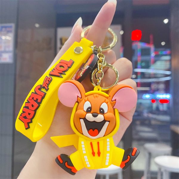 

fashion blogger designer jewelr creative and cute sweater mouse and cat keychain mobile phone keychains lanyards keyrings wholesale ys216, Slivery;golden