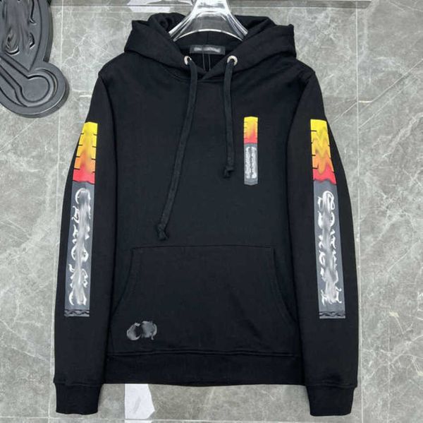 

men's luxury sweatshirts classics jackets brand ch hoodies zipper hooded men women designers sanskrit horseshoe cross pullover sweater, Black;brown