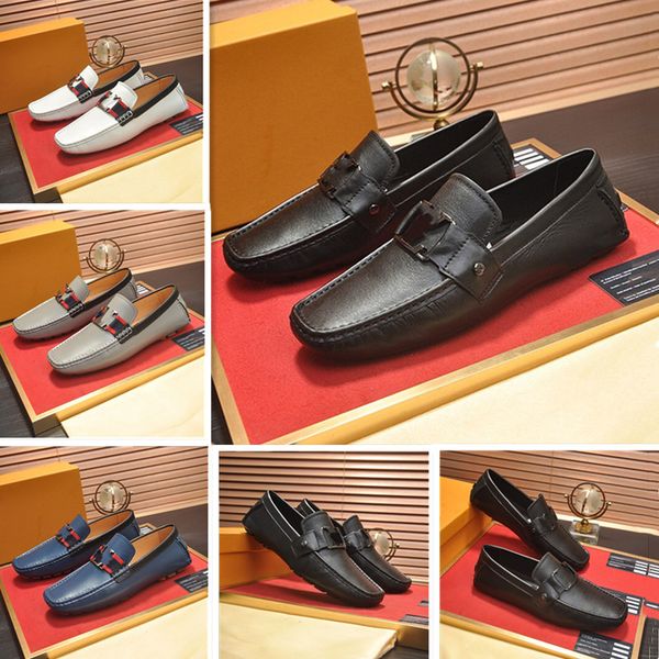 

men casual shoes designer driving genuine leather round head toe mens business oxfords gentlemen travel walk casual facility cowhide shoes, Black