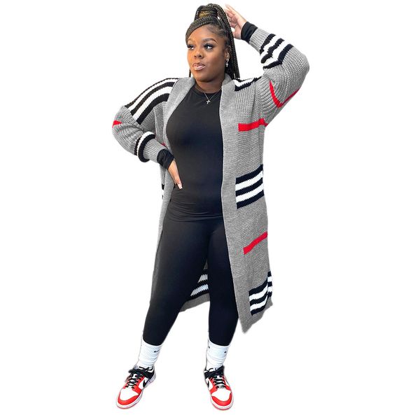 

women sweaters knitting loose dress autumn winter fashion long sleeve knitting sweater women knitted female cardigan outerwear coat, White;black