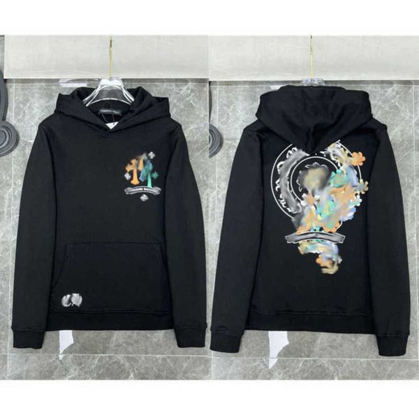 

men's luxury classics sweatshirts jackets brandch hoodies zipper hooded men women designers sanskrit horseshoe cross pullover sweater h, Black;brown