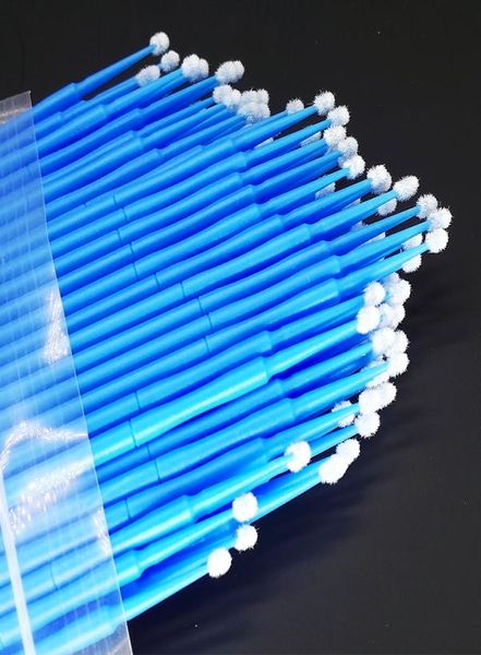 

100 pcs disposable large size brushes swab lint micro brushes eyelash extension tool lashglue removing tool7295011