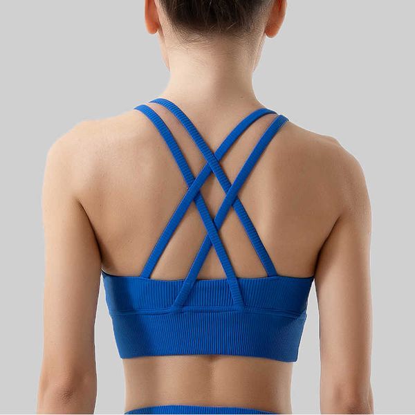 

ll new ribbed women's sports bra seamless breathable underwear women's fitness yoga bra gym running workout women