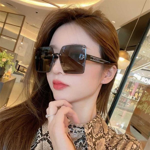

50% off wholesale of sunglasses new network red fashion nylon for women frameless sculpture cut edge polygonal sunglasses, White;black