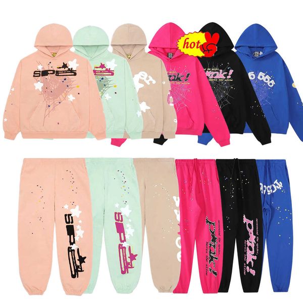 

designer mens spider hoodies pullover sp5der young thug 555555 angel hoodies womens hoodie embroidered loose long sleeve spider sweatshirt y, Black