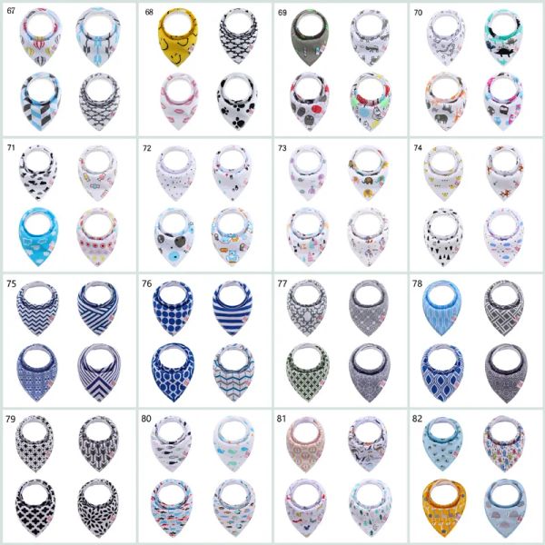 

100 style baby cartoon bibs newborn baby boys girls organic cotton animal pattern doubledeck absorbent soft bibs 4pcslots b1zz