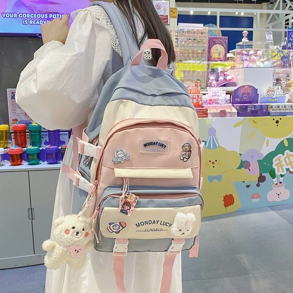 

school bags joypessie fashion kawaii schoolbag for teenage waterproof nylon girls bagpack women lapbackpack travel bag black bookbag 230728