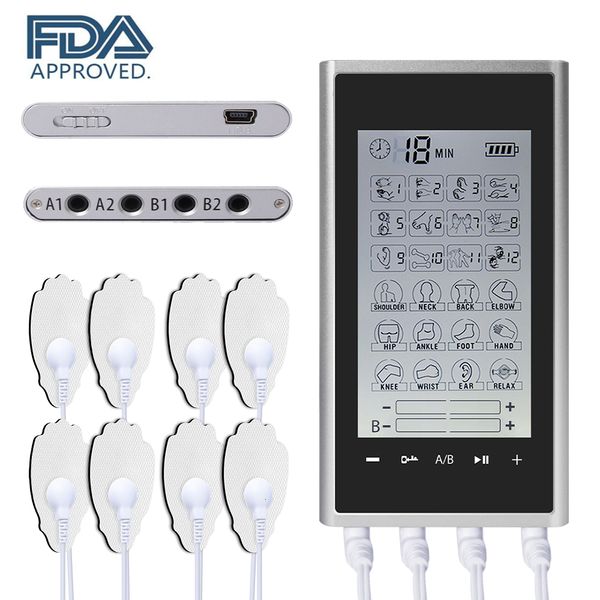 

other massage items 24 modes ems electric muscle therapy stimulator 4 output channel tens unit machine physiotherapy pulse body massager dro