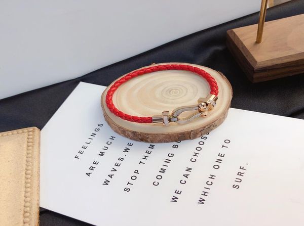 

bracelets women bangle designer letter bracelet faux leather 18k gold plated stainless steel bracelet womens wedding 3166460, Black