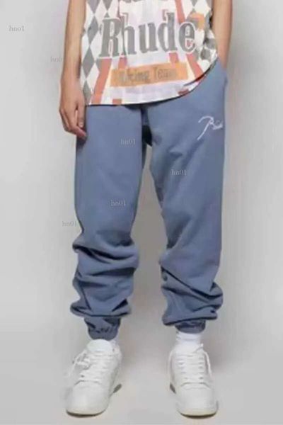 

designer clothing casual pant rhude pants drawstring loose high street casual neck long pants men women streetwear jogger sweatpants a6, White;black