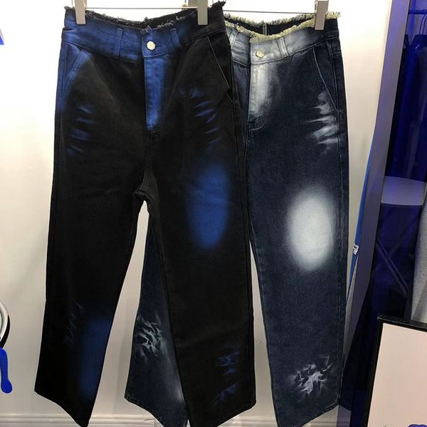 

mens jeans ader jeans men women 1 1 blue loose casual straight jeans 230729