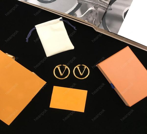 

women hoop earrings designer gold earrings width 40 cm luxury fashion letters earring jewelry stud earring with brands box hoops 6685690, Golden;silver
