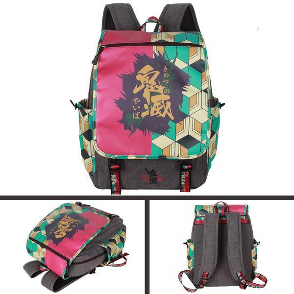

evening bags anime demon slayer backpack cartoon cute student pu schoolbag satchel bag gift 230729