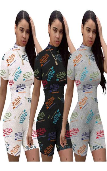 

summer women two pieces sets 2021 jumpsuit women039s wear chain semi high collar fashion letter print sports body building pant9639338, Black;white