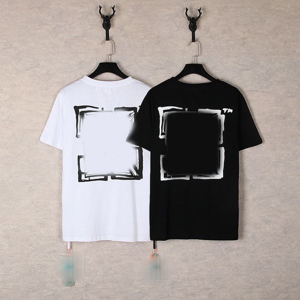 

2023 summer men's t-shirt latest trend printed pattern letter design street off brand oversized beach sports running casual t-shirt eur, White;black