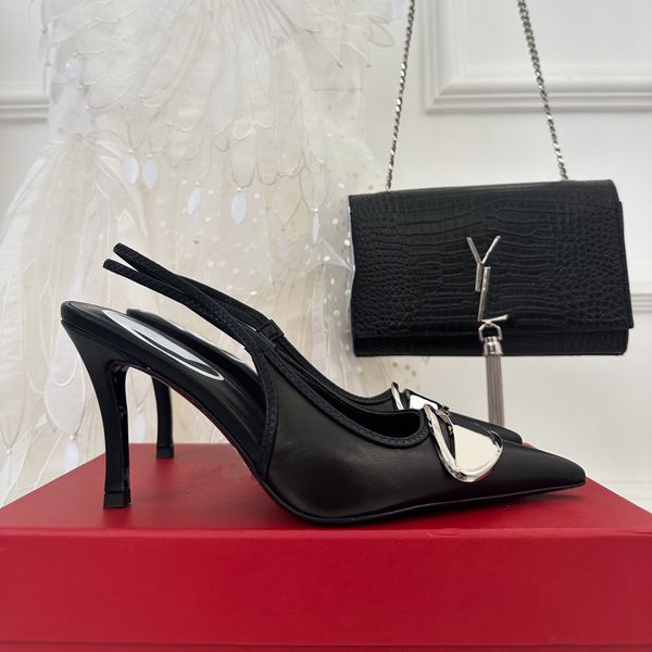 

designer shoes heels slingbacks dress shoes slingback heels kitten high heels steel pointy toe pump sandals famous designer women black whit