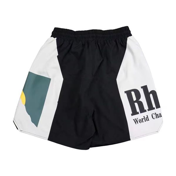 

rhude shorts summer fashion beach pants men street wear mens shorts, White;black