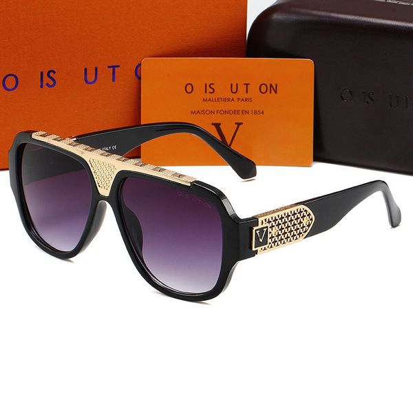 

2023 designer luxury sunglasses for women men fashion style square frame summer polarized sun glasses classic retro with box louise vutton v, White;black
