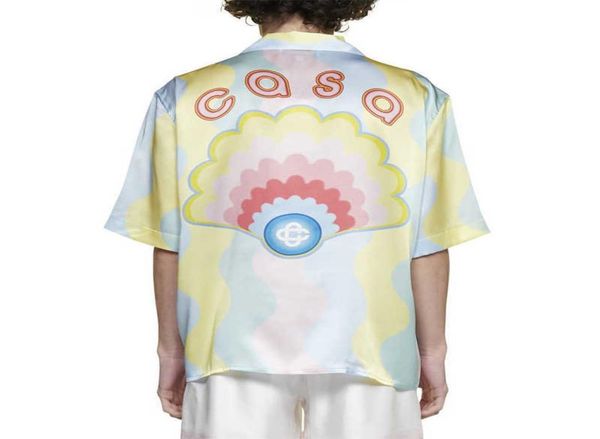 

casabblannca cream shells shirts man women fashion summer beach vacation tee hawaii fzcs0053795035, White;black