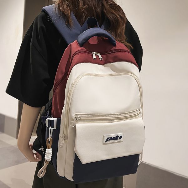 

school bags fashion waterproof teenager lady schoolbag men high capacity women student book bag girl boy travel female college backpack male